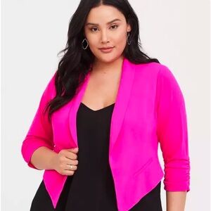 torrid studio crepe classic hot pink blazer size 1x women
